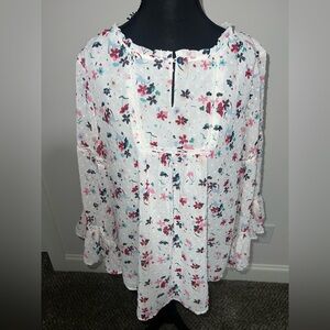 Matilda Jane What's Up Buttercup Floral Blouse Womens Large